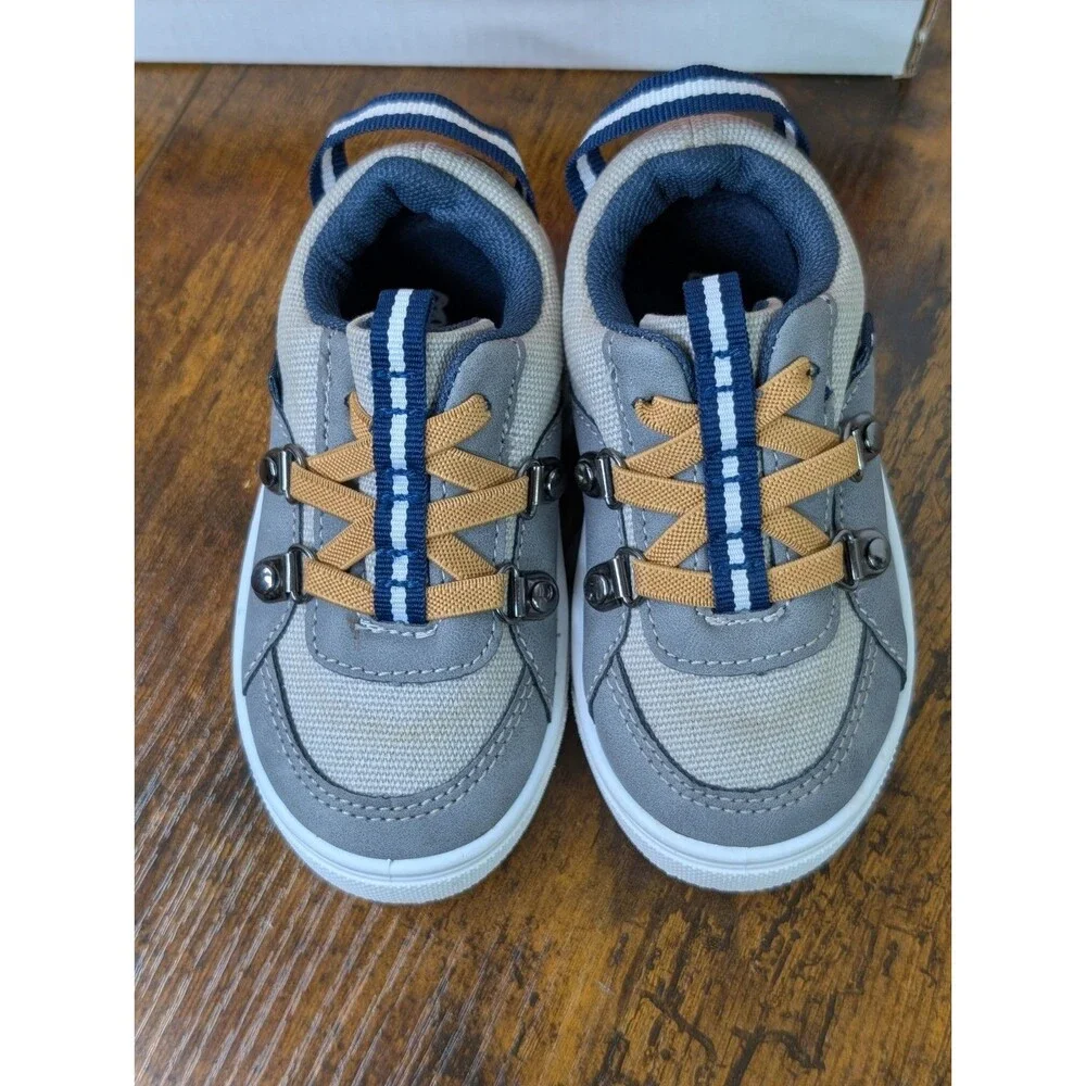 Oomphies Colton Boys Slip-On Shoes Grey Size 7C